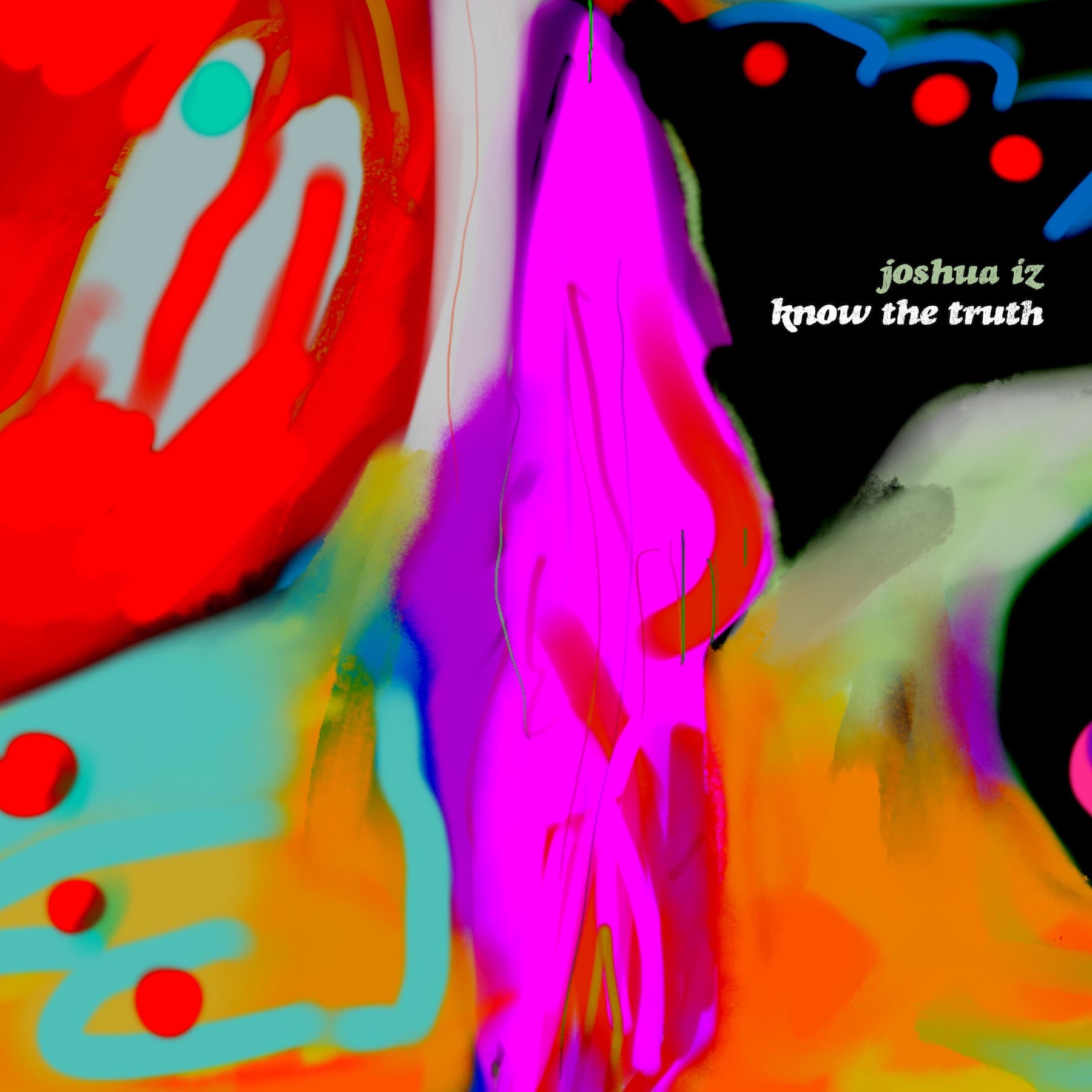 VIZ028 Joshua Iz - Know The Truth cover art - abstract multicolored painting