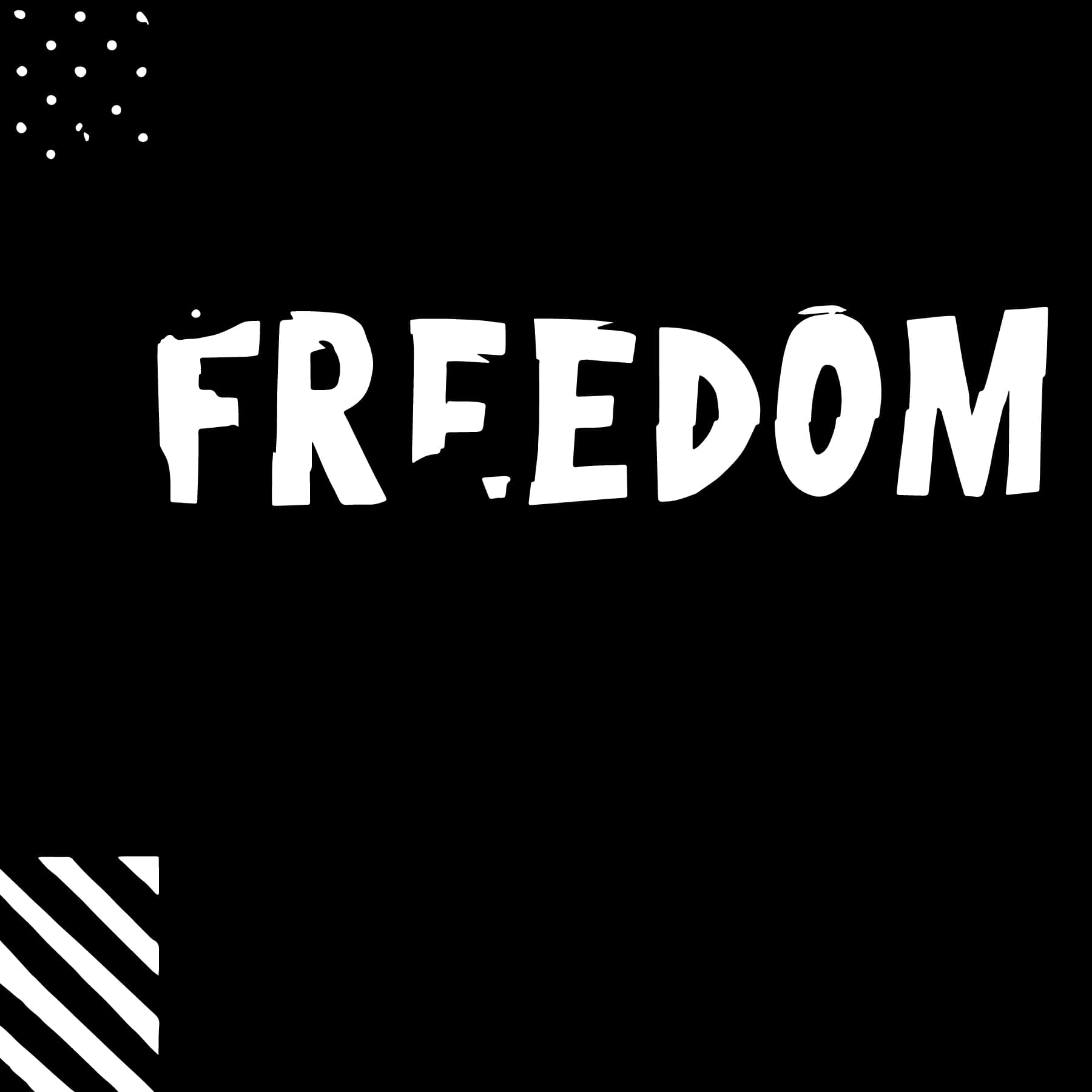 VIZ029 Joshua - Freedom cover art with "Freedom" text on black graphic background